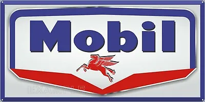 Mobil Pegasus Gas Station Pumps Vintage Old Sign Remake Aluminum Size Options • $60.45