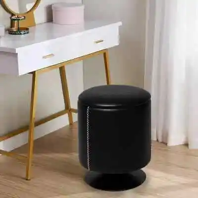 Storage Ottoman With Storage For Living Room Round With Metal Rotatable Chassis • $38.95