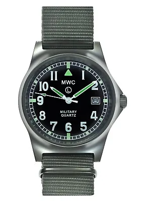 MWC G10LM Military Watch | 50m | Date Window | Screw Case Back | Grey Strap • $104.54