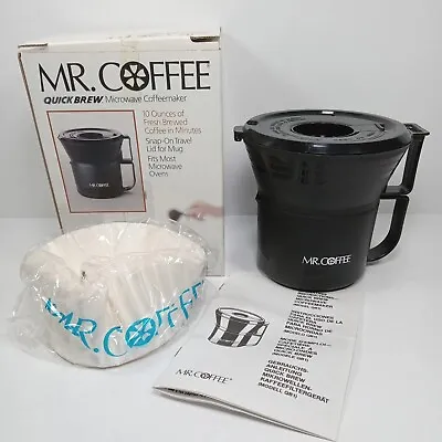Mr. Coffee Quick Brew Microwave Coffee Maker 10 Oz. Travel Mug QB1 Made In USA  • $14