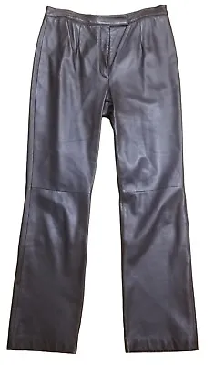 Vintage Lord & Taylor Brown Leather Pants Slacks Women's Size 8 - High Rise • $29.99