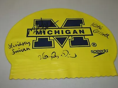 Michael Phelps Signed Swim Cap * Michigan Wolverines * + 3 More Autographs • $389.99