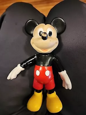 Vintage Disney Vintage Mickey Mouse 6.5  Movable Adjustable Figurine • $15