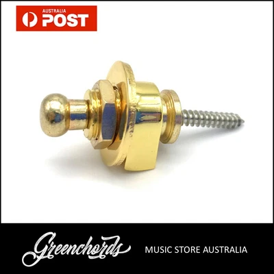 $6.50 • Buy Schaller Style Quick Release Strap Lock End Pin Screw For Guitar Or Bass - Gold