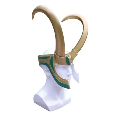 Thor3 Ragnarok Cosplay PVC Mask Loki Laufeyson Helmet Halloween Prop Beauty • £52.26