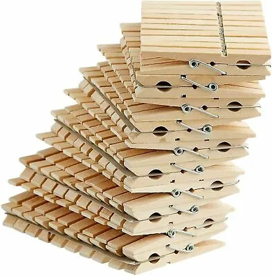 60 Solid Wooden Clothes Pegs Clips Washing Line Airer Rotary Garden Dry Laundry • £4.29