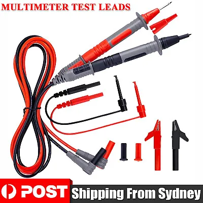 Alligator Clip Multimeter Test Leads For Fluke Meter Electrical Probes Tools AU  • $18.86