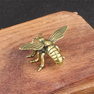 Solid Brass Bee Statue Handmade Vintage Figurine Ornament For Home And Office • $18.14