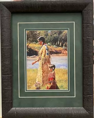 Martin Grelle Summer On Greasy Grass Native American Art Print-Framed 15 X 19 • $49.95