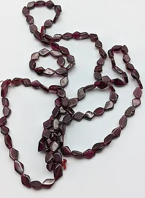 Antique Victorian Bohemian Red Garnet Beaded Necklace • $275