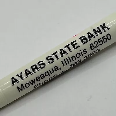 VTG Ballpoint Pen Ayars State Bank Moweaqua Illinois • $20