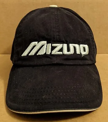 Mizuno Performance Black Baseball Hat Cap Adjustable Hook&Loop 100% Cotton Adult • $25.90