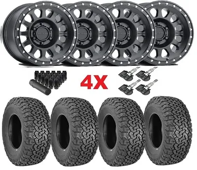 17 Black Method Wheels At Tires Package Set Mr315 All Terrain • $1895