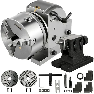 VEVOR Indexing Dividing Head 6  3 Jaw Chuck & Tailstock For CNC Milling Machine • $292.59