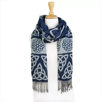 Gaelsong BILI Celtic Rita Trinity Knot Scarf For Women Navy Radiant Color • $30