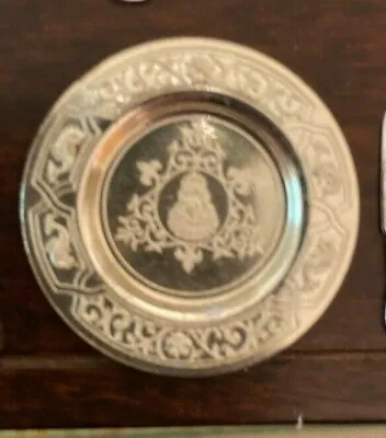 Dollhouse Miniature Vintage Sterling Silver Elizabethan Period Plate  1:12 • $19.99