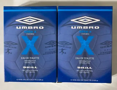 Umbro Elite X For Men Eau De Toilette 60ml - 2 Pack - Perfect Gift • £12.99