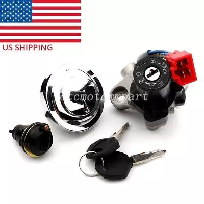 $49.79 • Buy Ignition Switch Fuel Gas Cap Set For Yamaha V Star 1100 XVS1100A Classic 2000-11
