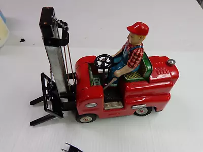 Vintage Modern Toys Japan Tinplate Forklift Truck Lithographed 1950/1960 S-1002 • $100.80