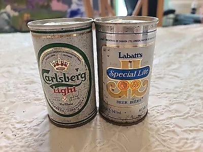 Carlsberg Light And Labatts Lite 12 Oz. Steel Push Tab Beer Cans  • $0.99