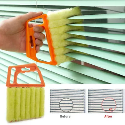 Window Clean Microfibre Venetian Blind Brush Air Conditioner Duster Dirt Cleaner • $12.45