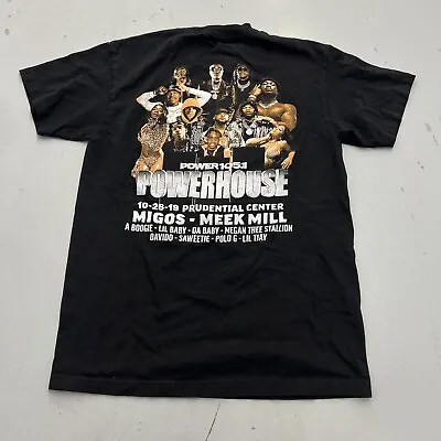 Power 1051 Powerhouse Concert Migos Lil Baby Meek Mill Rap T Shirt Mens Size M • $19.99