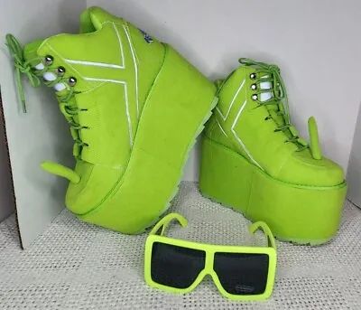 Y.R.U. Teletubbies Dipsy Qozmo Platform Sneakers Boots With Box Sz 7 • £85.51