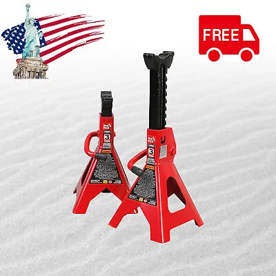 BIG RED 3 Ton (6000 Lb) Capacity Torin Steel Jack Stands Red 1 Pair T43202 • $34.88