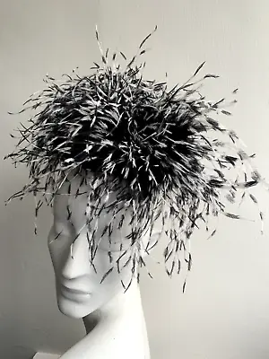 £85 • Buy Black And White Hat/Pillbox Hat /Wedding Hat/Ascot Hat/Racing Hat/Occasion Hat