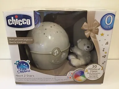 Chicco Next2Stars First Dreams Sleep Aid Light Cot Projector Neutral Bear - NEW • £24.95