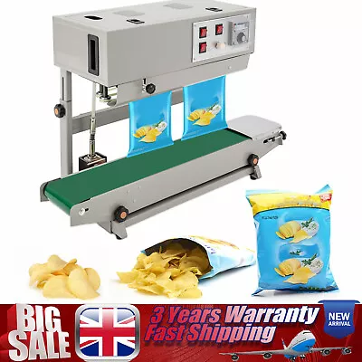 FR900 Vertical Automatic Continuous Sealer Plastic Bag Packaging Sealing Machine • £192.57