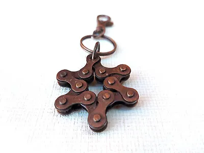 £6.95 • Buy Keyring - Star Shape Recycled Bike / Bicycle Chain Parts Eco Gifts Collectables