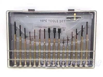 $14.99 • Buy 16pc Small Mini Precision Screwdriver Set For Watch Jewelry Electronic Repair