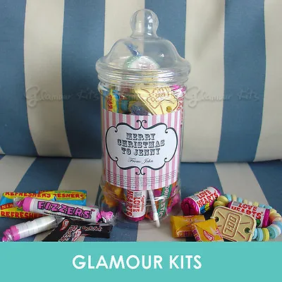 £3.99 • Buy Personalised Retro Sweets Victorian Jar Party Wedding Valentine X'mas Gift