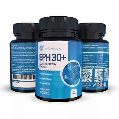 100 X Eph 30+ Pre-Workout Energy Boost Keto Weight Loss Ephedrine Free Tablets • $12.43