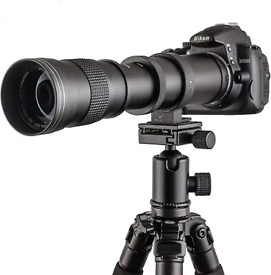JINTU Zoom Lens For Canon Nikon Lens 420-800mm F/8.3 Manual Telephoto Lens • £56.99