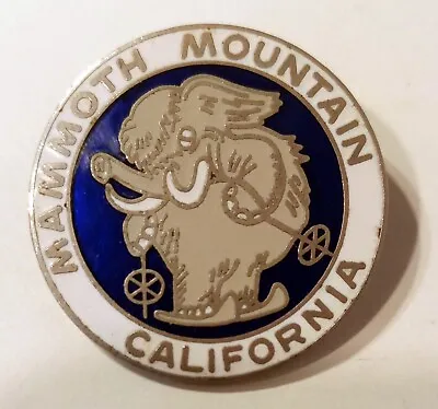 Vint. Mammoth Mountain California Skiing Elephant Ski Lapel Pin Resort Souvenir • $4.99
