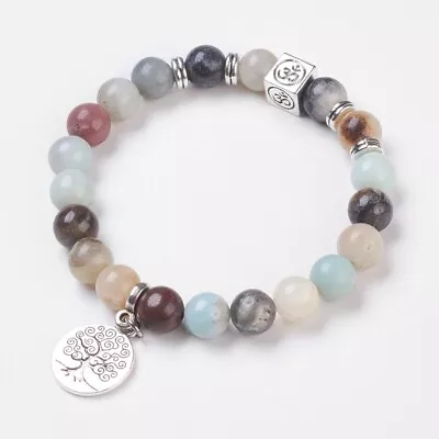 £4.89 • Buy Crystal Gemstone Bead Bracelet Chakra Natural Stone Healing Anxiety Reiki Ladies