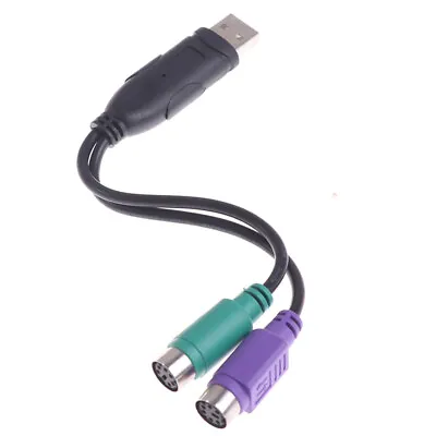 $6.09 • Buy 1Pc USB To PS/2 PS2 Cable Adapter USB Male To PS/2 Female Converter Cable C_WR