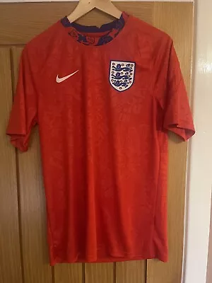 England Football Shirt NIKE OFFICIAL Pre-Match 2020/21 Training Top Soccer Med • £19