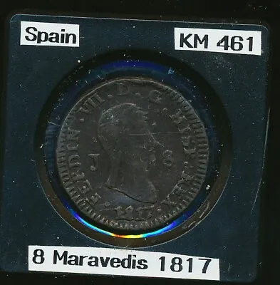 1817 Spain 8 Maravedis - #8290 • $17