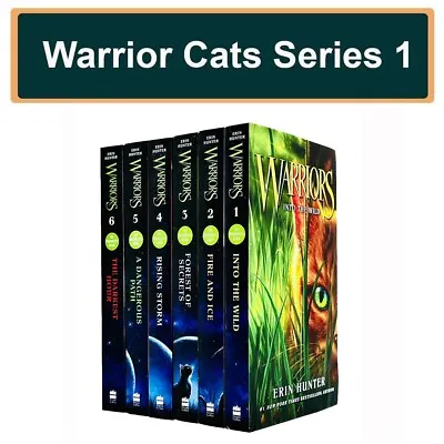 Warrior Cats Series 1 Prophecies Begin Collection 6 Books Set By Erin Hunter • £15.90
