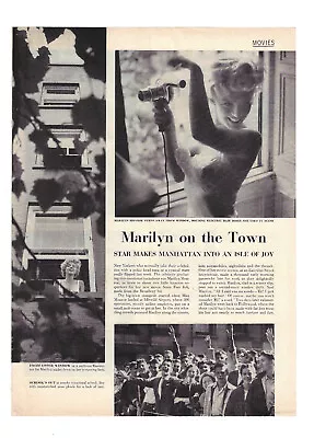 Marilyn Monroe Magazine Clipping New York NYC Manhattan Seven Year Itch Movie • $9.99