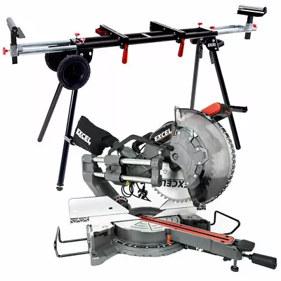 Excel 12  Mitre Saw Sliding Compound Double Bevel 305mm Blade Laser 240v + Stand • £299