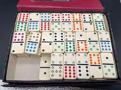 Dominoes Marbleized Colored Set INCOMPLETE Double Twelves • $14.99