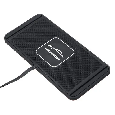 Car Wireless Charger Pad Cell Phone Fast Charging Mat Non-Slip Dashboard Holder • $19.33