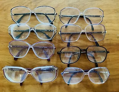 Lot Of 8 Vintage Sunglasses Eyewear Frames 70s 80s Retro Unisex Groovy Oversized • $14.99