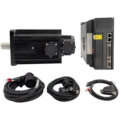 220V 3.8KW Motor Set Servo AC Electric Motor & Driver High Precision Adjustable • $603.48