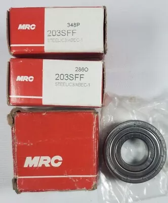 3X MRC 203SFF Roller Bearing Both Sides Steel Seal 0.6250 X40x12mm-New • $31.99