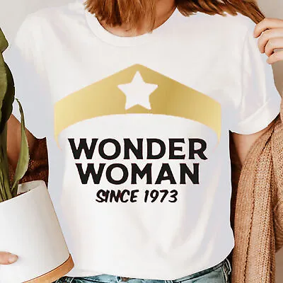 Personalised Wonder Since 1973 50th Birthday Gift Retro Womens T-Shirts Top #NED • £9.99